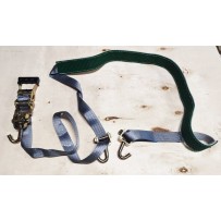 Vehicle lashing strap 3T with a 350 daN lock