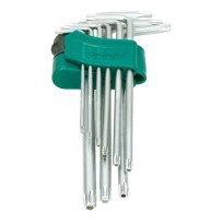 9-piece extended L-shaped TORX key set T10–T50, CL402003