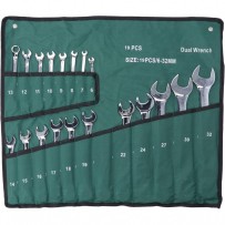 19-piece combination wrench set from 6 to 32 mm