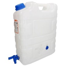 Kanistras vandeniui 20l baltas su kraneliu